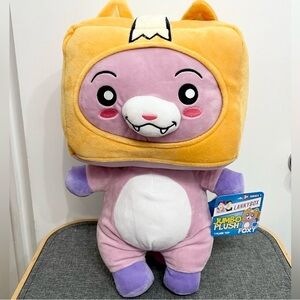 LankyBox Jumbo Foxy Plush Series 1 Pink Purple Foxy Stuffed YouTube Kids Gift